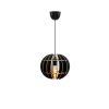 Elegáns fekete gömbcsillár, állítható magasságú 60 cm, MDF ház, E27 aljzat Max 40W | Modern skandináv dizájn a stílusos belső terekhez