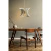 Elegáns fehér gömbcsillár, állítható magasság 60 cm, MDF ház, E27 foglalat Max 40W | Skandináv dizájn a modern lakberendezéshez