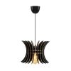 Elegáns fekete gömbcsillár, állítható magasságú 60 cm, MDF ház, E27 aljzat Max 40W | Modern skandináv dizájn a stílusos belső terekhez
