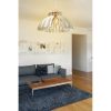 Elegáns fehér koronacsillár, állítható magasság 55 cm, 39 cm átmérő, E27 foglalat, MDF ház | Skandináv design modern terekhez