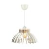 Elegáns fehér koronacsillár, állítható magasság 55 cm, 39 cm átmérő, E27 foglalat, MDF ház | Skandináv design modern terekhez
