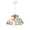 Elegáns fehér koronacsillár, állítható magasság 55 cm, 39 cm átmérő, E27 foglalat, MDF ház | Skandináv design modern terekhez
