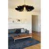 Elegáns fekete százszorszép csillár, állítható magasság 45 cm, MDF ház 3 mm, E27 foglalat Max 40W | Skandináv design modern terekhez