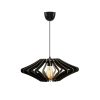 Elegáns fekete angyal csillár, állítható magasság 55 cm, 47 cm átmérő, MDF ház, E27 foglalat, skandináv design | Modern terekbe tökéletes