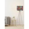 Stílusos etnikai állólámpa, 145 cm magas, MDF ház, polipropilén sapka (25 cm), E27 foglalat, CE minősítés | Tökéletes Southwestern és Mandala dekorációhoz