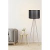 Skandináv állólámpa, fekete-krém, 145 cm magasság | MDF ház, E27 aljzat, 200 cm-es kábel, stílusos kivitel modern lakóterekhez | CE tanúsítvánnyal rendelkezik
