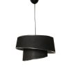 Elegáns skandináv csillár, fém test, ezüst és fekete, 70 cm magasság, CE minősítés, E27 aljzat max. 40 W, stílusos világítás modern terekbe