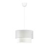 Elegáns fehér csillár, fém test, 65 cm magas, CE-tanúsítvány, E27 aljzat max. 40 W, stílusos világítás modern lakberendezéshez és terekhez