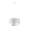 Elegáns fehér csillár, fém test, 65 cm magas, CE-tanúsítvány, E27 aljzat max. 40 W, stílusos világítás modern lakberendezéshez és terekhez