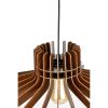 Elegáns bumeráng csillár, dió MDF ház, 20 cm magasság, 59 cm átmérő, állítható kábel, E27 aljzat Max 40W | Modern terekbe tökéletes