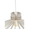 Elegáns bumeráng csillár, fehér MDF ház, 20 cm magasság, 59 cm átmérő, állítható kábel, E27 aljzat Max 40W | Modern terekbe tökéletes