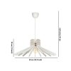 Elegáns bumeráng csillár, fehér MDF ház, 20 cm magasság, 59 cm átmérő, állítható kábel, E27 aljzat Max 40W | Modern terekbe tökéletes