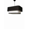 Elegáns fekete-fehér csillár, fém test juta sapkával, 70 cm magas, E27 foglalat (max. 40 W) | CE minősítésű | Modern dekorációhoz tökéletes