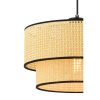 Elegáns teve színű csillár, fém test, 30x30 cm pamut sapka, 65 cm teljes magasság, E27 foglalat (max. 60 W) | CE tanúsítvánnyal rendelkezik, tökéletes modern terekhez