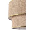 Elegáns ekrü és barna csillár, fém test, állítható 70 cm magasság, 30x30 cm pamut sapka, E27 foglalat Max 40W | CE minősítésű | Modern terekbe tökéletes