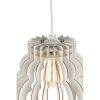 Elegáns felhős csillár, fehér MDF ház, 31 cm magasság, 37 cm átmérő, állítható kábel, E27 aljzat, max 40W | Tökéletes a modern lakberendezéshez