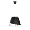 Elegáns fekete-arany csillár, fém test, 65 cm magas, CE minősítés, E27 aljzat max 40 W, stílusos világítás a modern lakberendezéshez