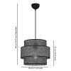 Elegáns fémcsillár, teve és bézs, 65 cm magasság | CE tanúsítvánnyal rendelkező, E27 aljzat (max. 60 W) | Stílusos világítás modern otthonokba és terekbe