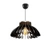 Elegáns fekete koronás csillár (2 db), állítható magasságú 55 cm, MDF ház, E27 aljzat Max 40W | Skandináv design modern terekhez