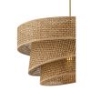 Elegáns bézs csillár fém testtel és pamut sapkával, 72 cm magas, CE minősítéssel, E27 foglalattal (max. 60 W) | Tökéletes a modern lakberendezéshez