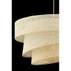 Elegáns krémszínű csillár, fém test, pamut sapka (40x40 cm, magasság: 20 cm), teljes magasság: 72 cm, E27 foglalat, CE minősítés | Modern terekbe tökéletes