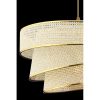 Elegáns krémszínű és arany csillár, fém test, 72 cm magas, CE minősítésű, E27 foglalat (max. 60 W), 40x40 cm pamut sapka | Modern dekorációhoz tökéletes