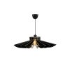 Elegáns százszorszép csillár (2 db), fekete MDF, 52 cm átmérő | Állítható kábel, E27 aljzat, max 40W | Tökéletes skandináv és vidéki dekorációhoz