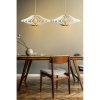 Elegáns skandináv angyalcsillár (2 db), fehér MDF, 19 cm sapka hossz, 47 cm átmérő, állítható kábel, E27 Max 40W | Modern terekbe tökéletes
