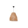 Rusztikus fémcsillár Raffia sapkával, 18 cm hosszú és 35 cm átmérőjű | Állítható kábel, teljes magasság 98 cm | E27 aljzat, max 40W, természetes színek