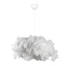 Elegáns fehér csillár pamut sapkával, 60 x 45 cm, magasság 80 cm | CE minősítésű, E27 aljzat, max 40W | Tökéletes a modern lakberendezéshez
