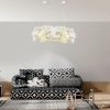 Elegáns fehér csillár pamut sapkával, 90 x 45 cm, magasság 80 cm | CE minősítésű, E27 aljzat, max 40W | Tökéletes a modern lakberendezéshez