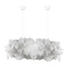 Elegáns fehér csillár pamut sapkával, 90 x 45 cm, magasság 80 cm | CE minősítésű, E27 aljzat, max 40W | Tökéletes a modern lakberendezéshez