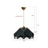 Smaragdzöld csillár, 20 cm magasság x 35 cm szélesség, műanyag ház, E27 aljzat (max. 40 W), 60 cm Kábel | Stílusos világítás modern terekbe