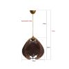 Elegáns barna csillár, 30 cm magasság, 25 cm szélesség, E27 aljzat, max 40 W, műanyag ház pamut kupakkal, állítható kábel (70 cm) | Modern dekorációhoz tökéletes