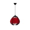 Stílusos piros csillár, 30 cm magasság x 25 cm szélesség, műanyag ház, E27 aljzat (max. 40 W), állítható kábel (70 cm) | Modern dekorációhoz tökéletes