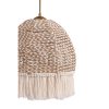 Elegáns Bohemian csillár, ekrü színű, 30 cm átmérő, 80 cm magasság | Műanyag ház, pamut sapka, E27 foglalat, max 40W | Tökéletes vidéki stílusú dekorációhoz