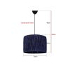 Sötétkék csillár, 20 cm magasság x 30 cm szélesség, műanyag ház, E27 aljzat (max. 40 W), 60 cm kábel | Stílusos világítás modern terekbe