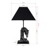 Elegáns fekete asztali lámpa, fém ház, 30 cm átmérő, 47 cm magasság | E27 aljzat, max 40W | Stílusos egyszerű és állati dizájn modern terekhez