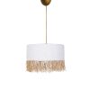 Elegáns fehér csillár, 20 cm magasság x 30 cm szélesség, műanyag ház, E27 aljzat Max 40W, 60 cm állítható kábel | Tökéletes a modern lakberendezéshez