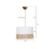 Elegáns fehér csillár, 20 cm magasság x 30 cm szélesség, műanyag ház, E27 aljzat Max 40W, 60 cm állítható kábel | Tökéletes a modern lakberendezéshez