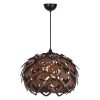 Elegáns diófa csillár, MDF ház, 67 cm magas, állítható kábel, E27 aljzat (max. 40W) | Stílusos világítás modern otthonokba és irodákba