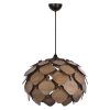 Elegáns barna csillár, MDF ház, 66 cm magas, állítható kábel, E27 aljzat (max. 40W) | Stílusos világítás modern otthonokba és irodákba