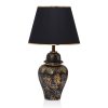 Elegáns fém asztali lámpa, arany és fekete, 20 cm szélesség, 54 cm magasság, E27 foglalat Max 40W | Stílusos világítás modern lakberendezéshez és irodákba