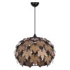 Elegáns barna csillár, MDF ház, 66 cm magas, állítható kábel, E27 aljzat (max. 40W) | Stílusos világítás modern otthonokba és irodákba