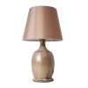Elegáns arany kerámia asztali lámpa, 30 cm szélesség x 55 cm magasság, E27 foglalat max 40 W, stílusos szövet sapka | Tökéletes modern lakberendezéshez és világításhoz