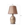 Elegáns arany kerámia asztali lámpa, 30 cm szélesség x 55 cm magasság, E27 foglalat max 40 W, stílusos szövet sapka | Tökéletes modern lakberendezéshez és világításhoz