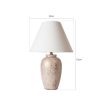 Elegáns kerámia asztali lámpa, fehér és arany, 35 cm szélesség x 53 cm magasság | E27 aljzat, max 40W | Stílusos világítás a modern lakberendezéshez