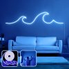Rugalmas kék neon LED fali világítás, 300 cm, IP67 vízálló, DC 12V, 36W, 350 cm-es vezetéket és kétoldalas szalagot tartalmaz | Tökéletes lakberendezéshez és bulikhoz