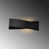 Modern fekete fali lámpa, fém ház, 31 x 10 x 11 cm | IP20, G9 aljzat, max 10W | Stílusos skandináv design otthoni és irodai világításhoz