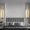 Modern fekete fali lámpa, 61 x 10 x 6 cm, fém ház, 1 x 11W LED, 3000K, 1100 Lm | Stílusos skandináv dizájn otthonra és irodára